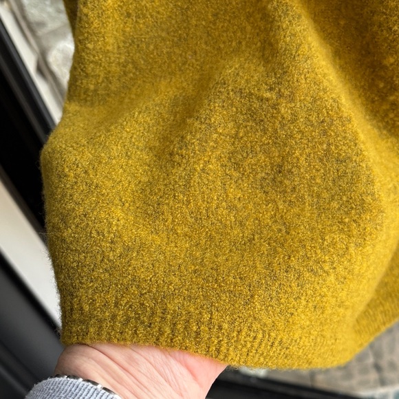 Sundance Medium Yellow Dijon Stretch Wool Blend Fit Flare Dress - Picture 5 of 7